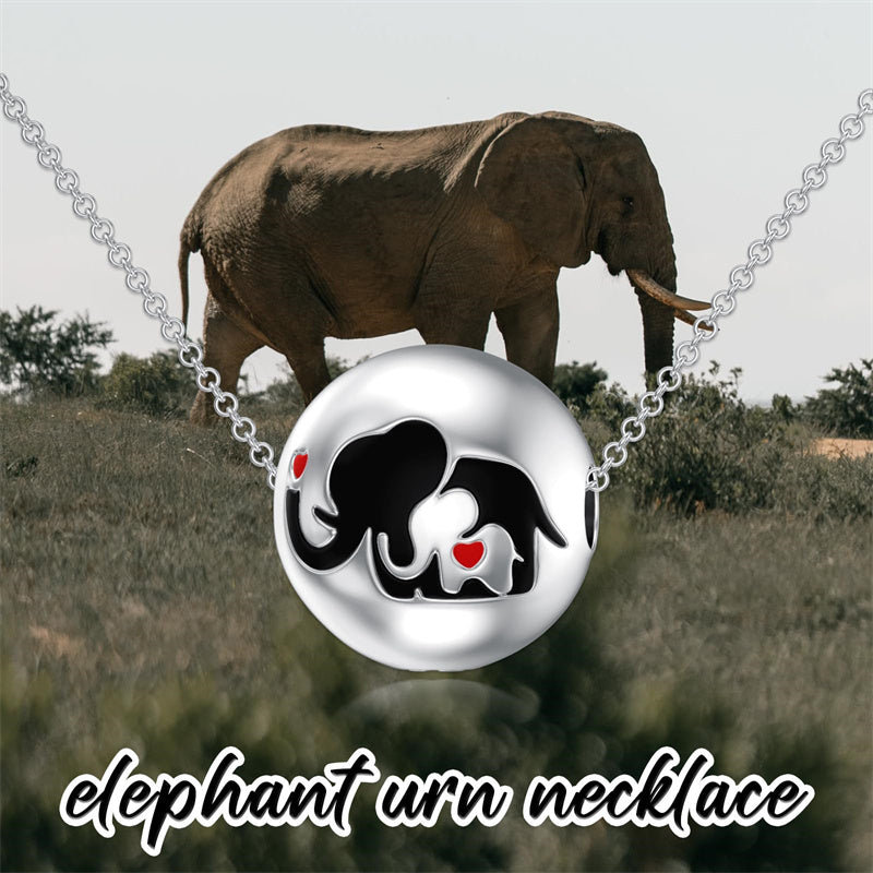 Sterling Silver Elephant Urn Necklace for Ashes