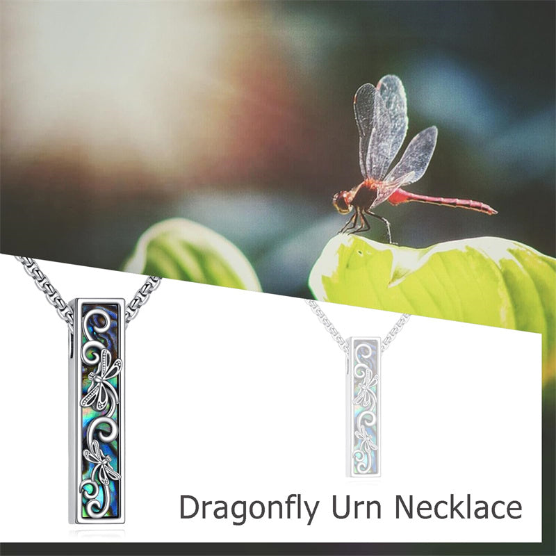 Sterling Silver Abalone Shell Butterfly Dragonfly Moon Phase Mountains Sunflower Tree of Life Urn Necklaces for Ashes
