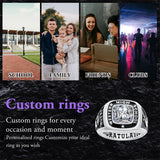 Sterling Silver Personalized Engraved Birthstone 2025 High School College Class Ring