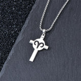 Sterling Silver 12 Constellation Cross Pendant Necklace