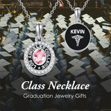 Sterling Silver Personalized Class Pendant Photo Lockets Necklace