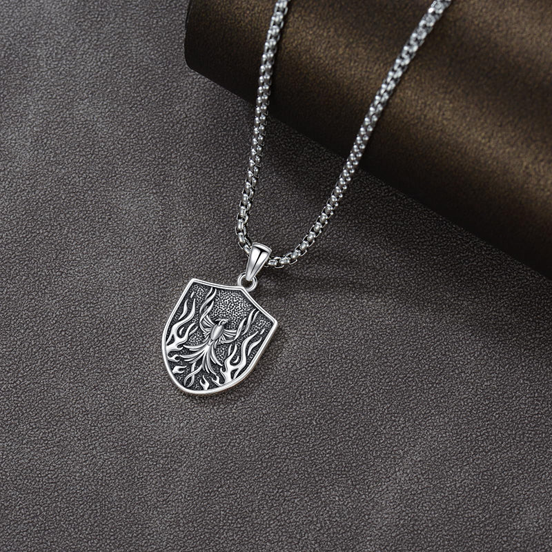 Sterling Silver Phoenix Nirvana Pendant Necklace