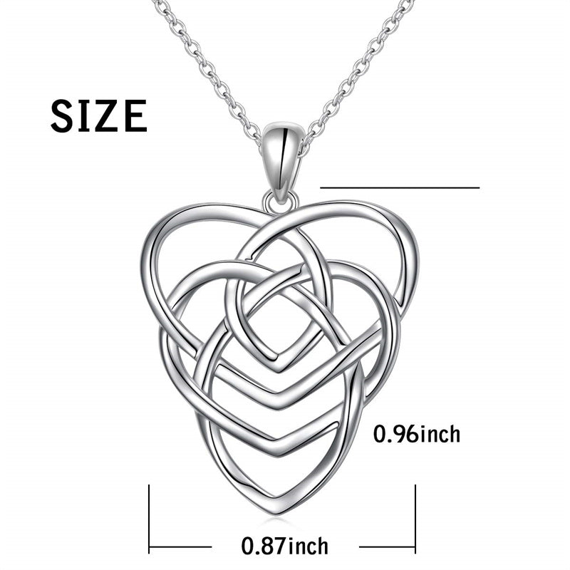 Sterling Silver Celtic Knot Mother and Child Pendant Necklace