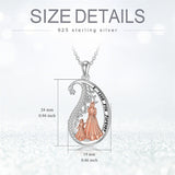 Sterling Silver TearDangle Mother Daughter Pendant Necklace Engraved With  I Love You forever