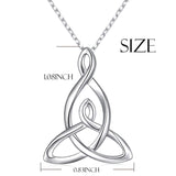 Sterling Silver Celtic Knot Mother and Child Pendant Necklace