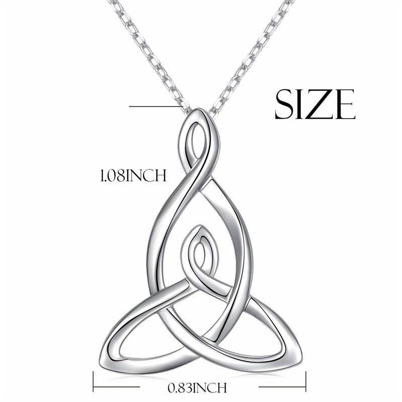 Sterling Silver Celtic Knot Mother and Child Pendant Necklace