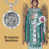 Sterling Silver Saint  Michael Christopher Sebastian Jude Gabriel Anthony Religious Pendant Necklace