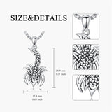 Sterling Silver  Eagle Elephant Fox Octopus Trident  Pig Raven Scorpion Pendant Necklace