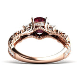 Sterling Silver 10K 14K 18K Personalized Engraved 1 Carat  Round Birthstone Engagement Ring