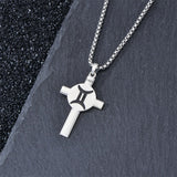 Sterling Silver 12 Constellation Cross Pendant Necklace
