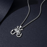 Sterling Silver Antler Fish Hook Pendant Necklace for Men