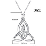 Sterling Silver Celtic Knot Mother and Child Pendant Necklace