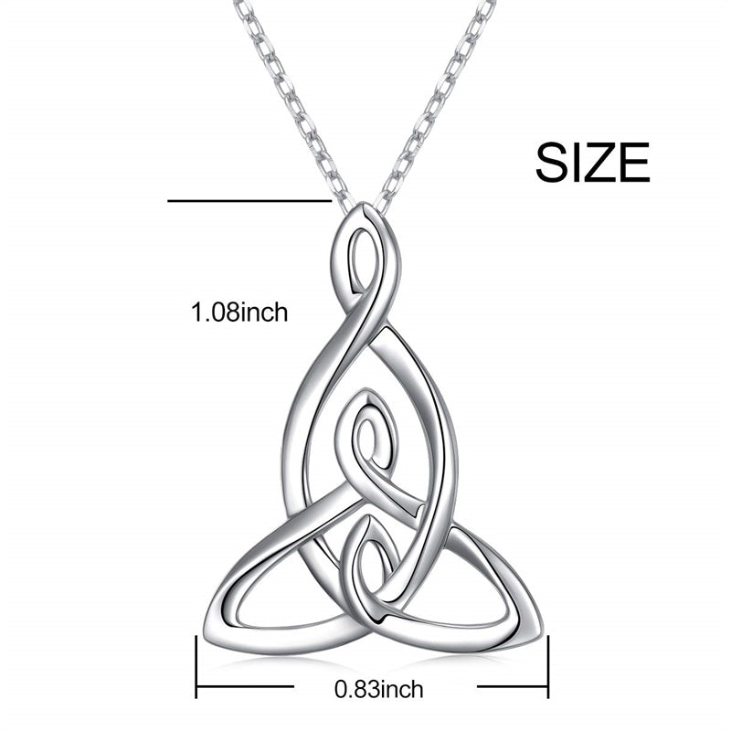 Sterling Silver Celtic Knot Mother and Child Pendant Necklace