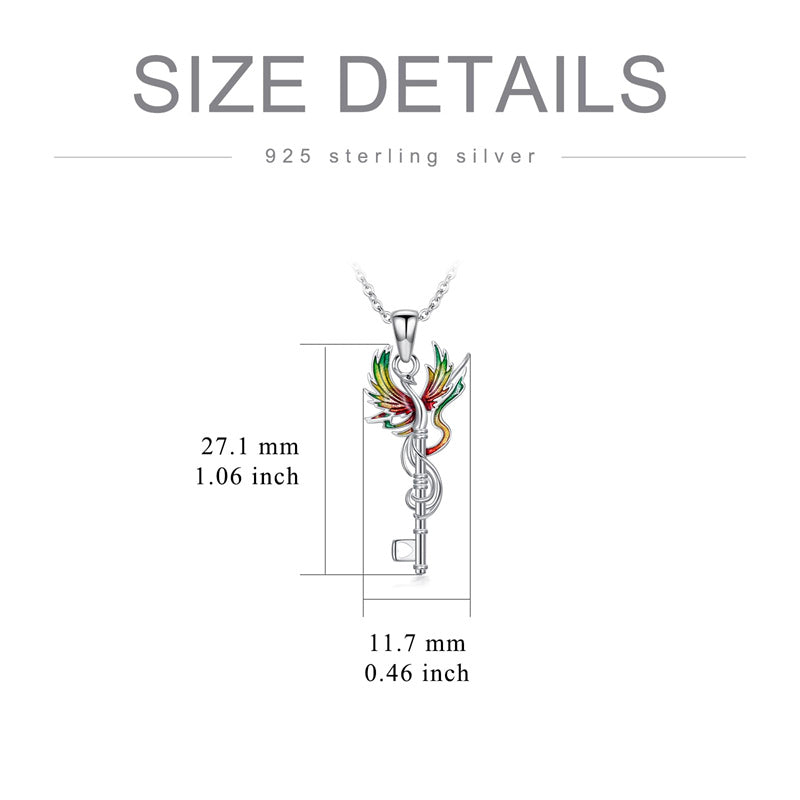 Sterling Silver Phoenix Pendant Necklace