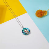 Sterling Silver Father Daughter Heart Pendant Necklace from Dad Gift for Daughter