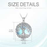 Sterling Silver Tree of Life Spiritual Protection Pendant Necklace
