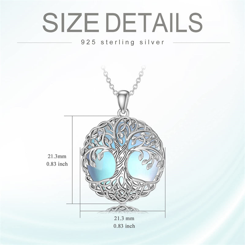 Sterling Silver Tree of Life Spiritual Protection Pendant Necklace