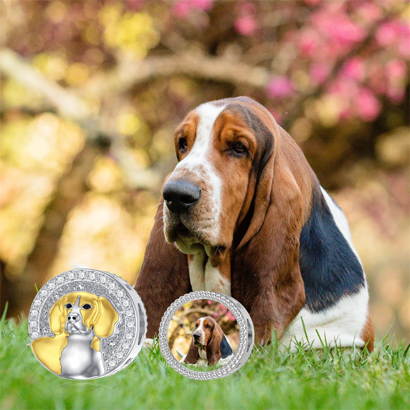 Sterling Silver Personalized Dog Breed Photo Charm Beads