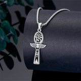 Sterling Silver Ankh_Eye of Horus  Protection Pendant Necklace