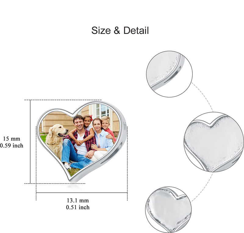 Sterling Silver Personalized Photo Charm Beads
