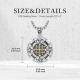 Sterling Silver Jerusalem Cross Pendant Necklace for Men