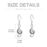 Sterling Silver Music Paino Dangle Earrings