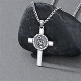 Sterling Silver 12 Constellation Cross Pendant Necklace