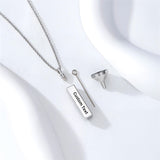 Sterling Silver  Opal Personalized Engraved Bar Pet  Butterfly Dragonfly Tree of Life  Urn Necklace for Ashes