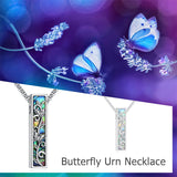 Sterling Silver Abalone Shell Butterfly Dragonfly Moon Phase Mountains Sunflower Tree of Life Urn Necklaces for Ashes