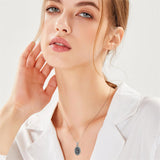 Sterling Silver Personalized Photo 12 Month Birth Flower Pendant Necklace