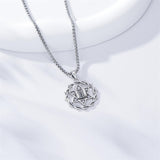Sterling Silver Crown of Thorns Crucifix Cross Pendant Necklace for Men
