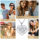 Sterling Silver Celtic Knot Mother and Child Pendant Necklace