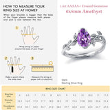 Sterling Silver Pear Birthstone  Leaf Promise Ring for Her