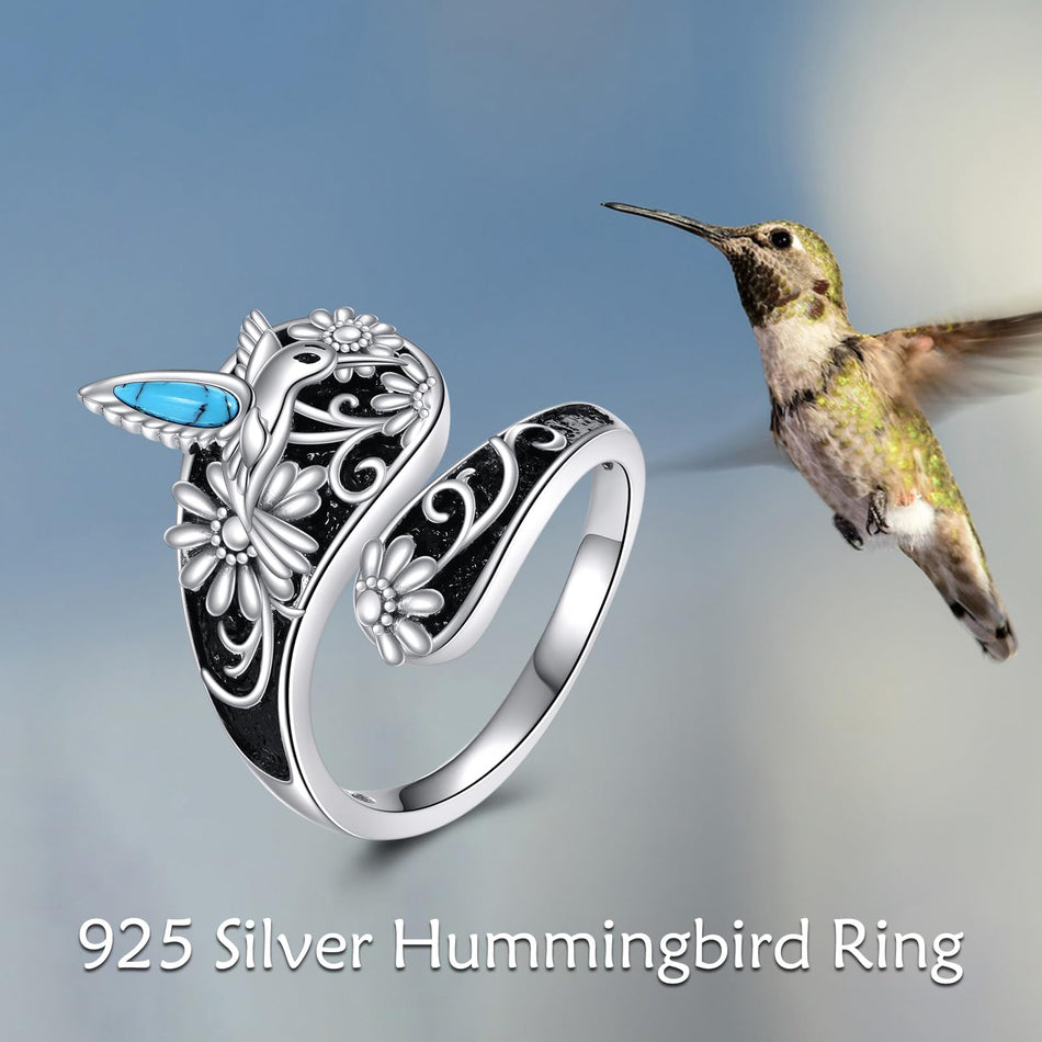 Sterling Silver Oxidized Dragonfly Butterfly Hummingbird Sea Turtle Anchor Cross Tree of Life Sunflower Spoon Ring