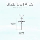 Sterling Silver Crucifix Jesus Pendant Necklace Cross Necklace