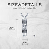 Sterling Silver Bear Lion Eagle Compass Tree of Life Bullet Urn Necklaces for Ashes