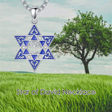 Sterling Silver Star of David, Evil Eye, Tree of Life, Cross Lion, Chai Pendant Necklace