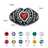 Sterling Silver Personalized Birthstone Class Ring for Women