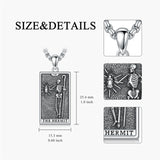 Sterling Silve Sun Moon Star Strength Lovers Death Devil Fool Tarot Card Pendant Necklace