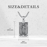 Sterling Silver Lovers Hierophant Magician Three of Swords Wheel of Fortune SkeletonTarot Card Pendant Necklace