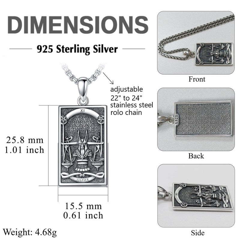 Sterling Silve Sun Moon Star Strength Lovers Death Devil Fool Tarot Card Pendant Necklace