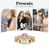 Sterling Silver 10K 14K 18K Personalized Engraved 1 Carat  Round Birthstone Engagement Ring