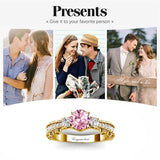 Sterling Silver 10K 14K 18K Personalized Engraved 1 Carat  Round Birthstone Engagement Ring