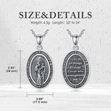 Sterling Silver St Anthony Francis Joseph Peregrine Raphael Sebastian Medal  Protection Pendant Necklace