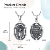 Sterling Silver St Anthony Francis Joseph Peregrine Raphael Sebastian Medal  Protection Pendant Necklace