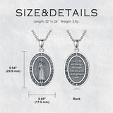 Sterling Silver St Anthony Francis Joseph Peregrine Raphael Sebastian Medal  Protection Pendant Necklace