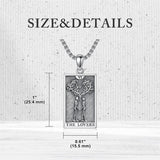 Sterling Silver Lovers Hierophant Magician Three of Swords Wheel of Fortune SkeletonTarot Card Pendant Necklace