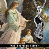 Sterling Silver Crystal Saint Michael Saint Christopher Guardian Angel Guadalupe Pendant Necklace