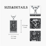 Sterling Silve Sun Moon Star Strength Lovers Death Devil Fool Tarot Card Pendant Necklace