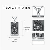 Sterling Silve Sun Moon Star Strength Lovers Death Devil Fool Tarot Card Pendant Necklace